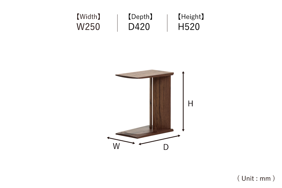 size of SIDE TABLE LT031-1S