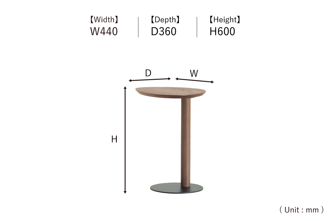 size of SIDE TABLE LT035-1S