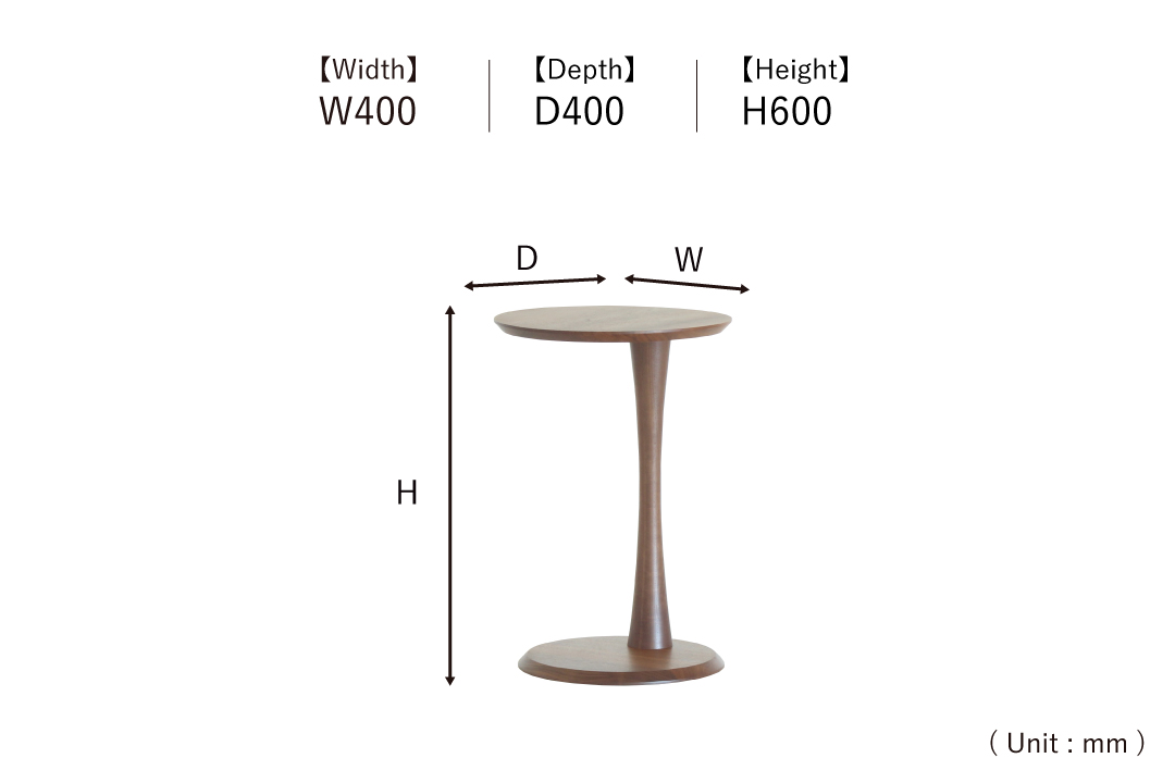 size of SIDE TABLE LT038-1S